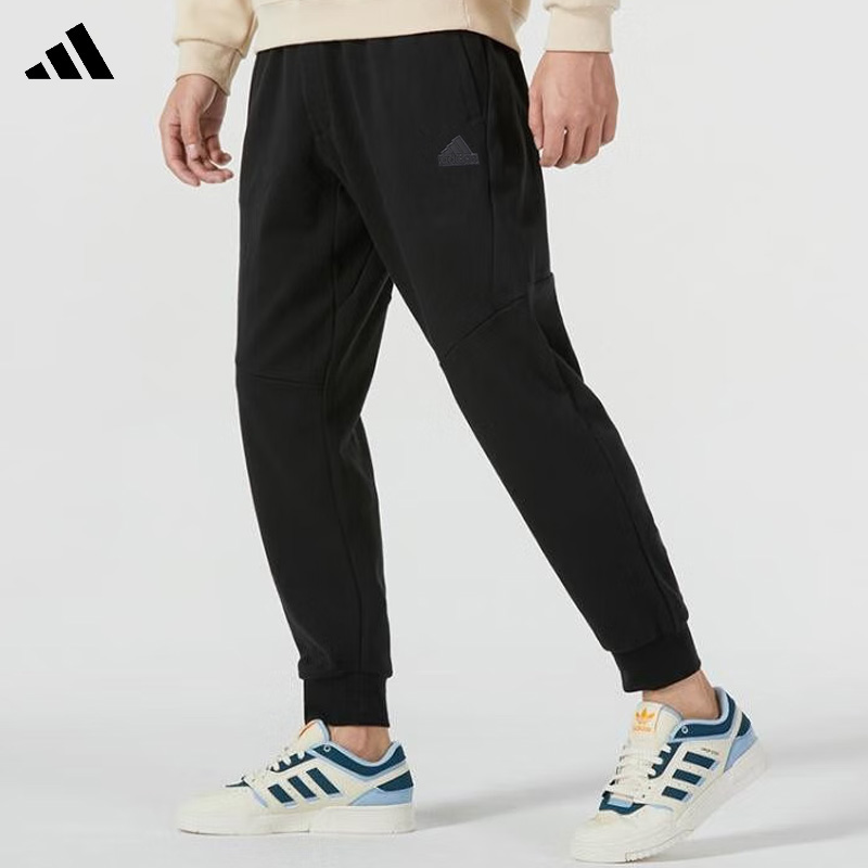 adidas/阿迪达斯运动休闲保暖透气系带运动长裤户外宽松裤子*