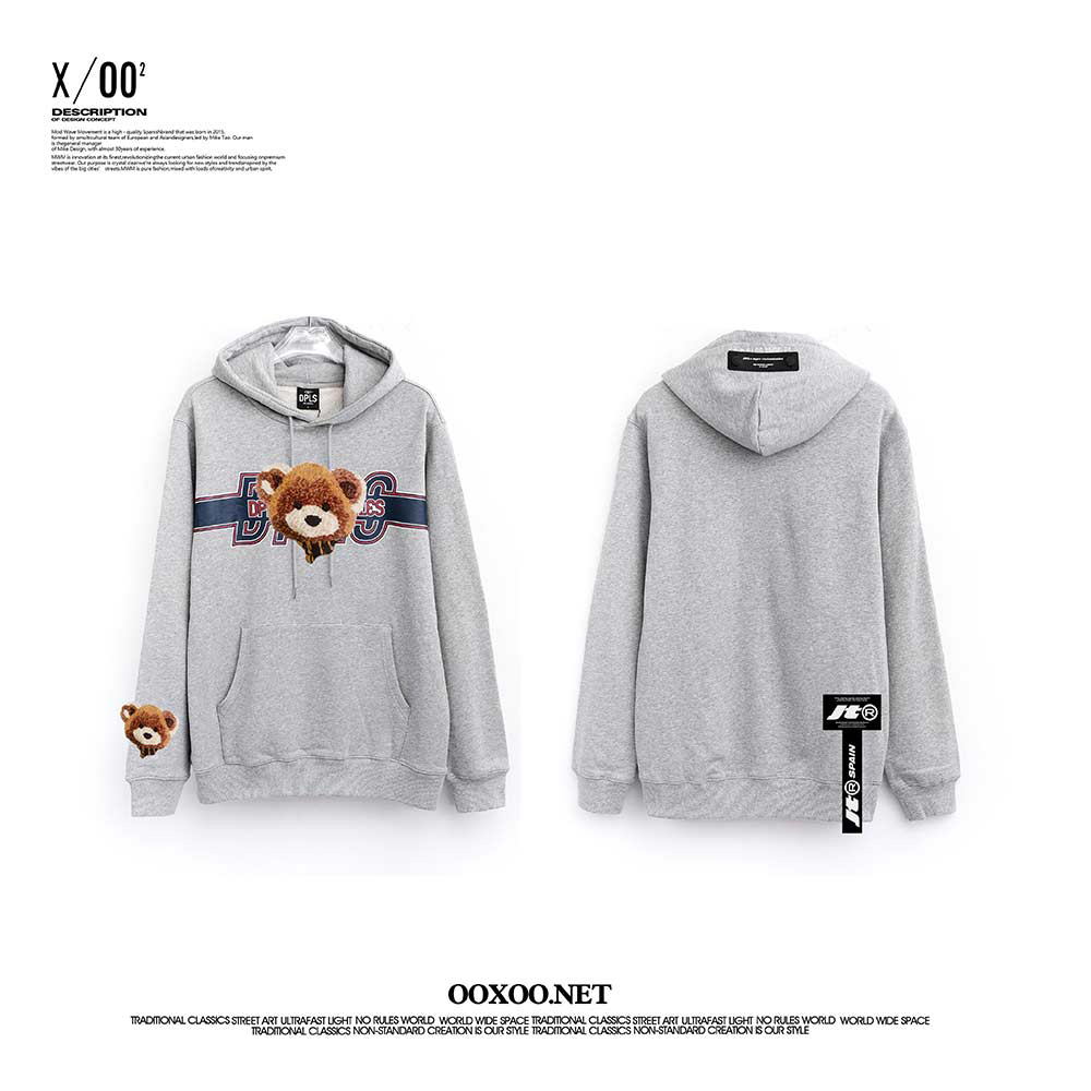 OOXOO｜秋冬连帽熊印花卫衣JT093060688