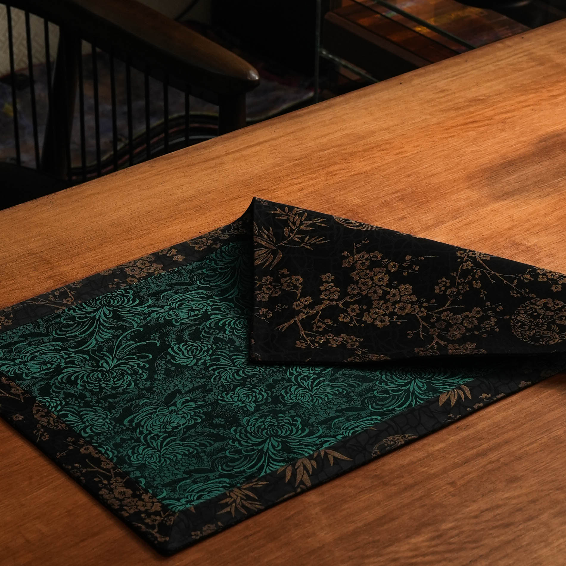 JD0908-绿色彼岸花茶席（60*35）