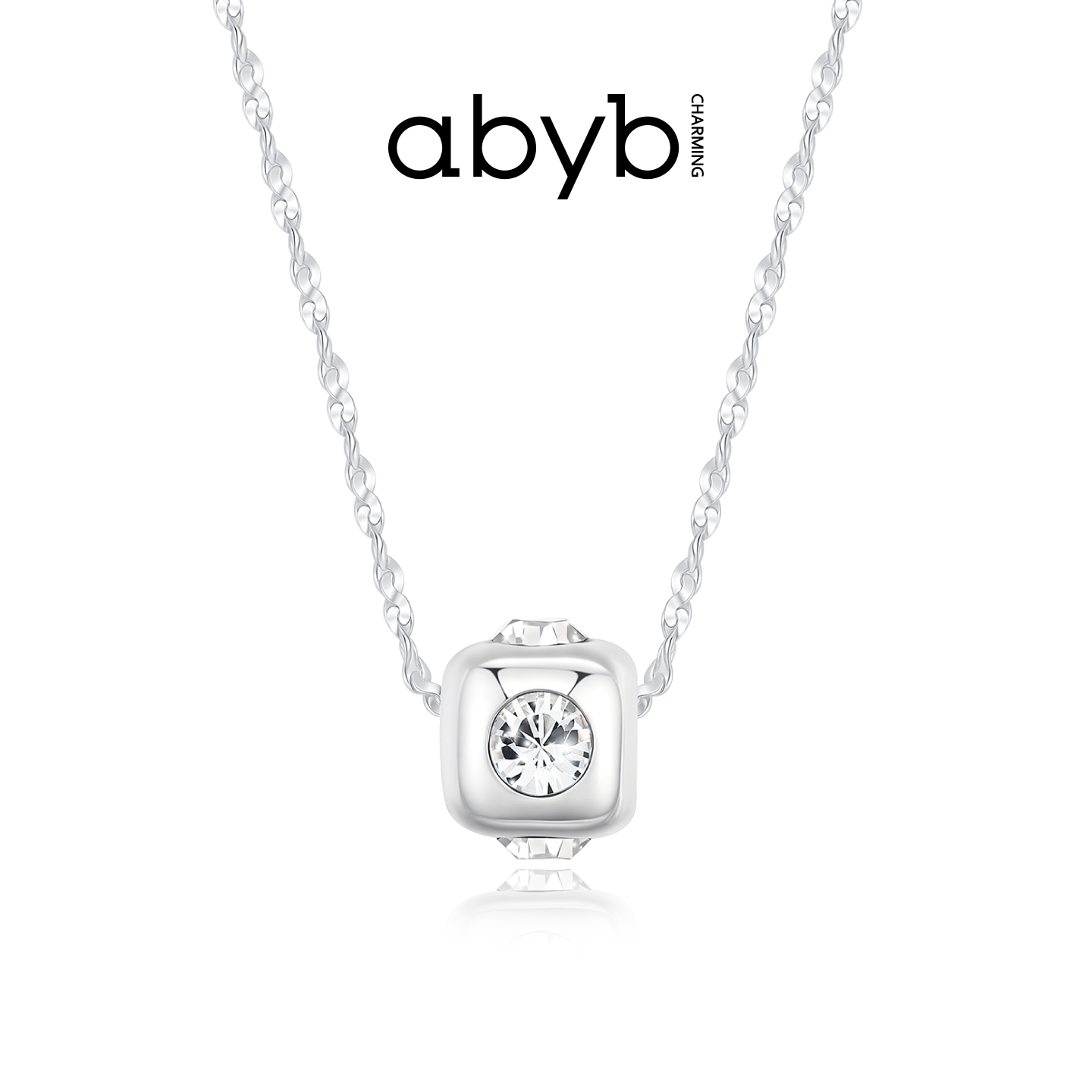 ABYBCHARMING 坠链均925银 明星同款岛歌纯银项链吊坠颈链锁骨链
