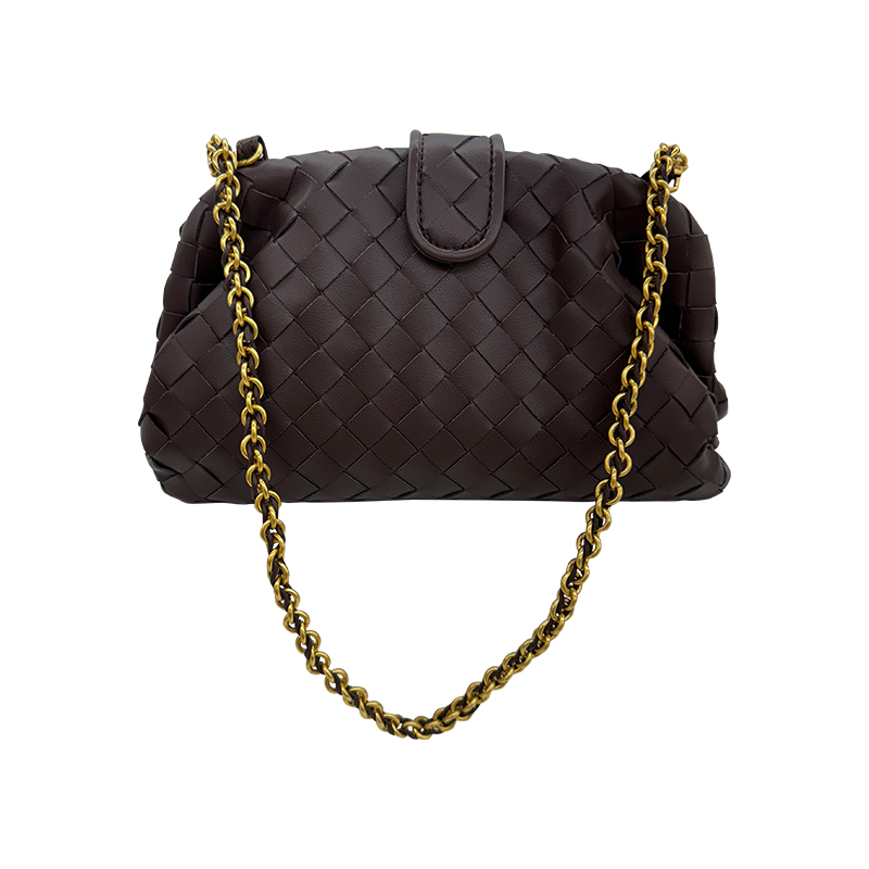 【C&R】时尚单肩斜挎编织包J-6387-咖啡/28x20x7cm 