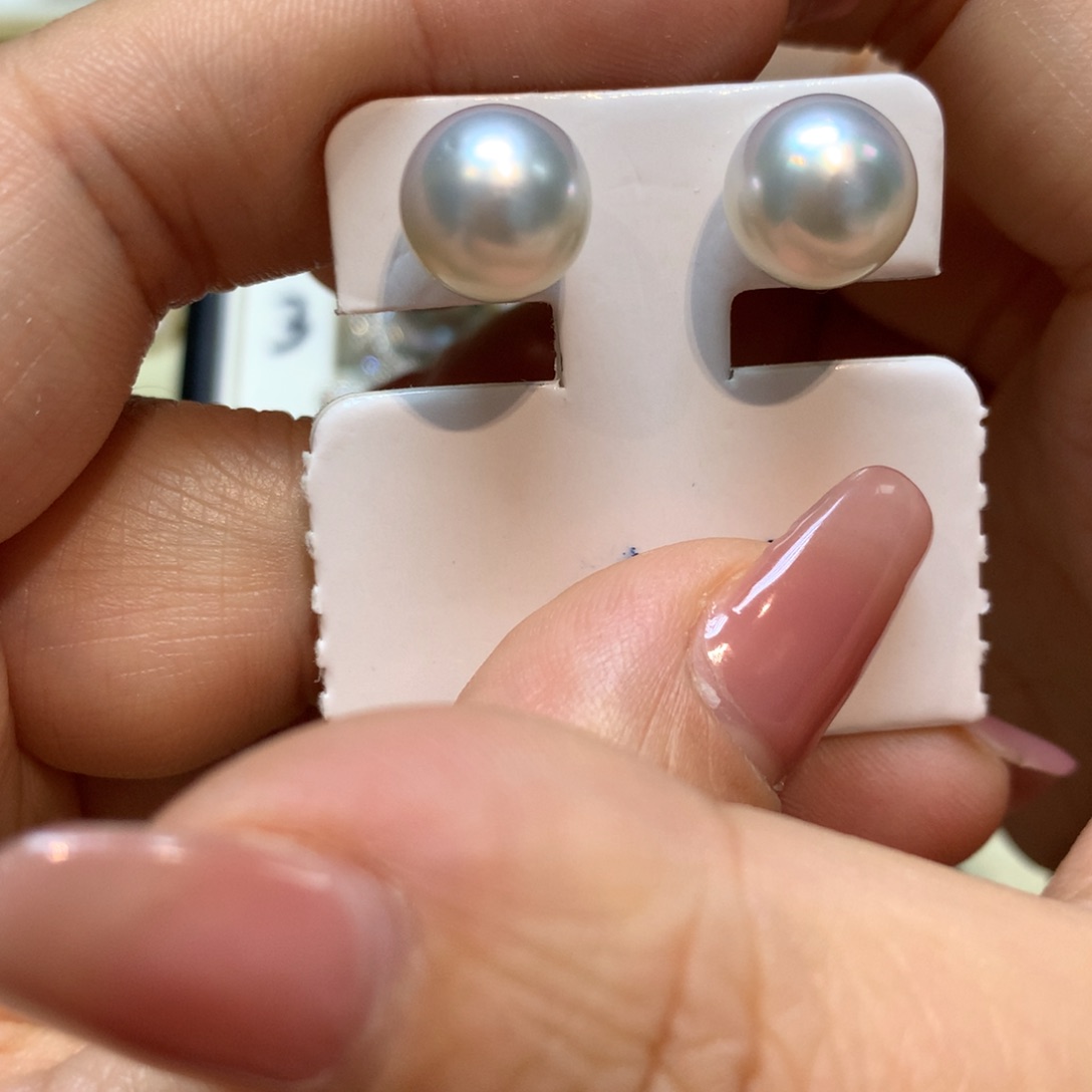 海水珍珠耳饰18K金镶嵌