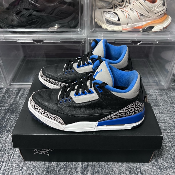 90新 MM6 42码 aj3 蓝水泥 无原盒 鞋底磨损小 中底修复