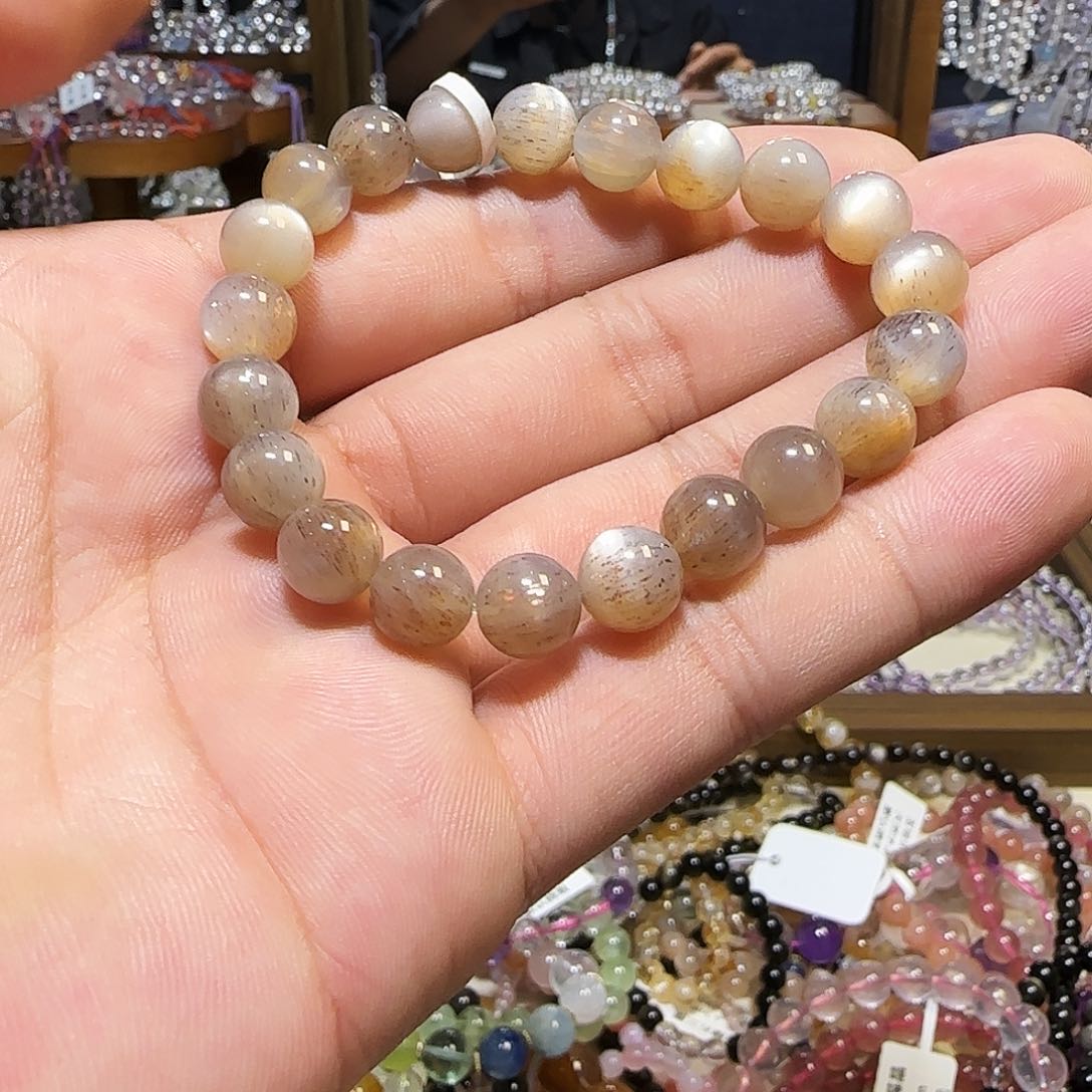 水晶手串未镶嵌骨干石