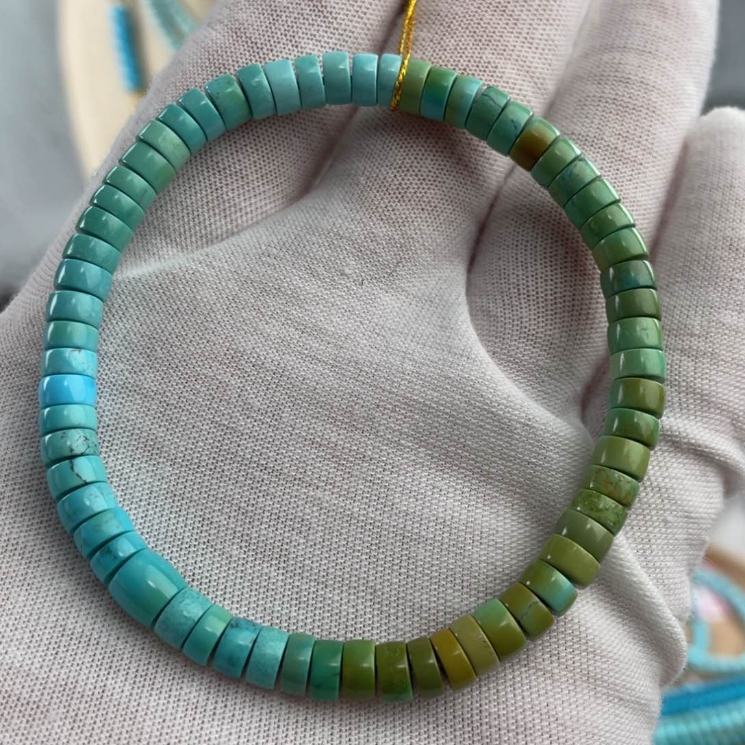 绿松石手链未镶嵌精品药片卡5.5