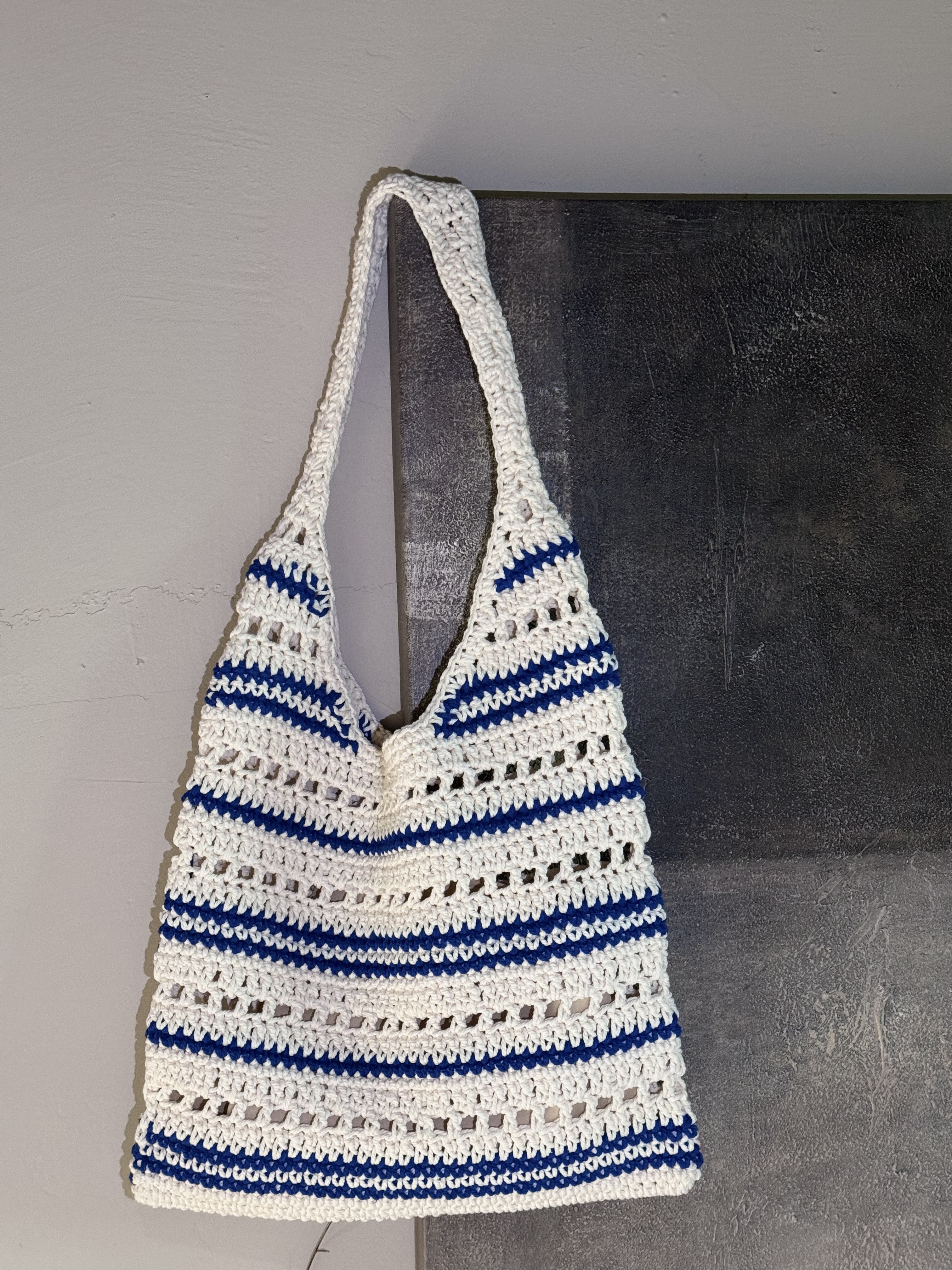 棉线绳镂空大容量腋下包简约百搭单肩海边度假沙滩包