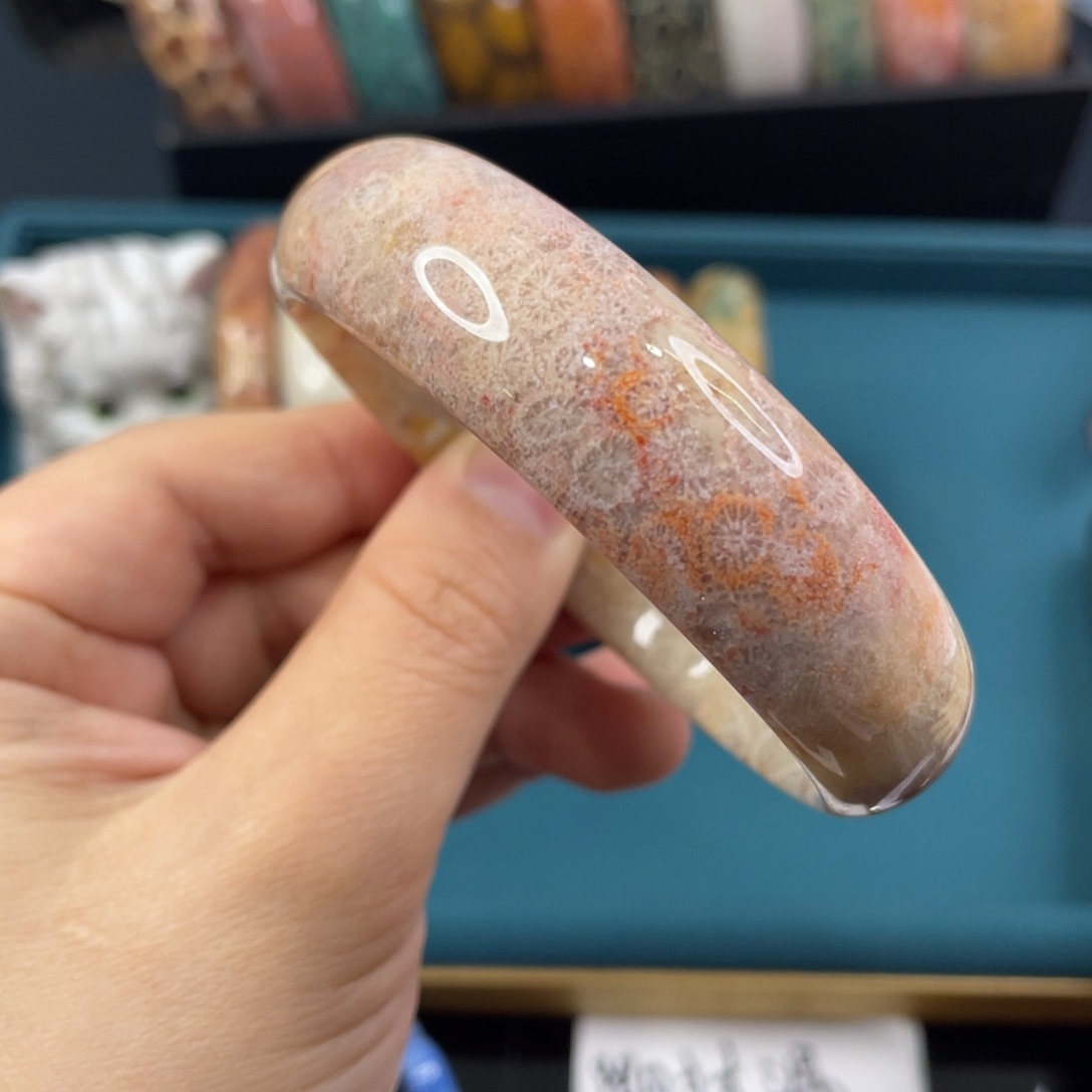 未镶嵌手镯硅化玉