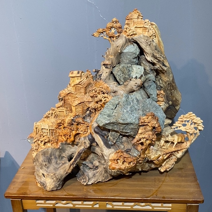 柏木爱****茶木雕工艺品摆件