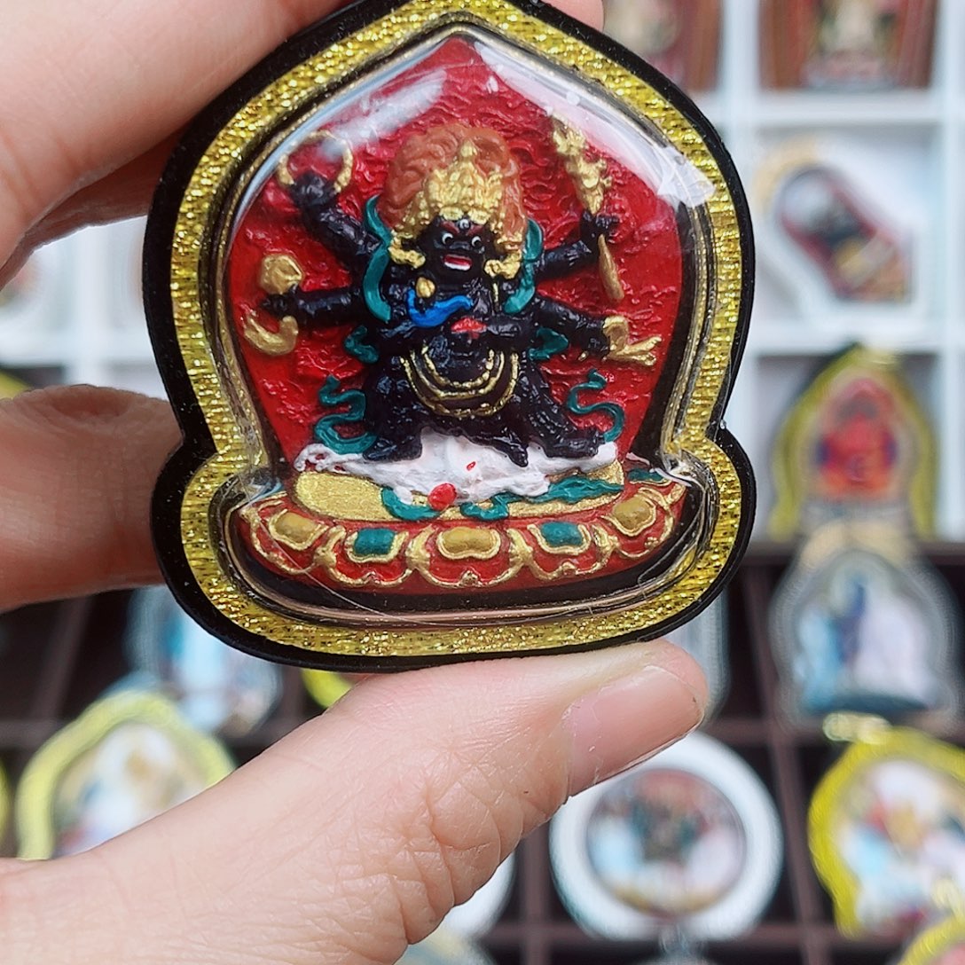 萍***聚泥塑彩绘手绘大黑天不带绳
