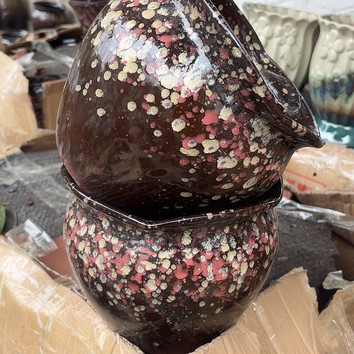 红陶彩两个口径20高度18