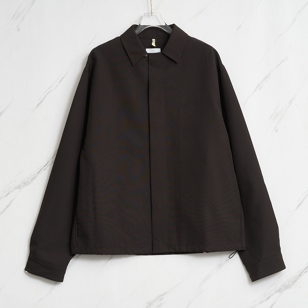 全新未使用/OAMC男士艺术贴图褐色夹克/OABU00126