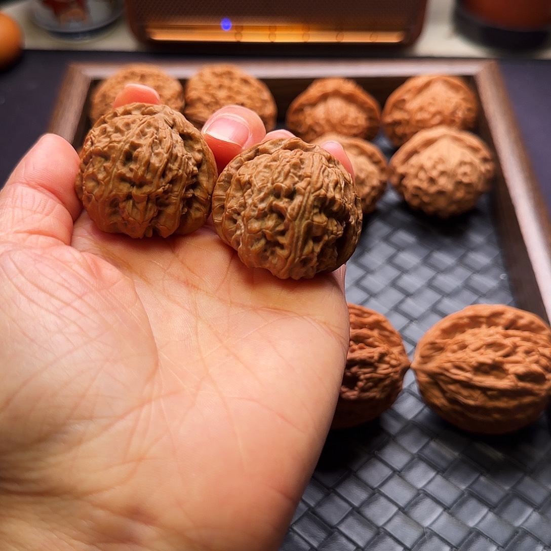 大****把件文玩核桃白狮子