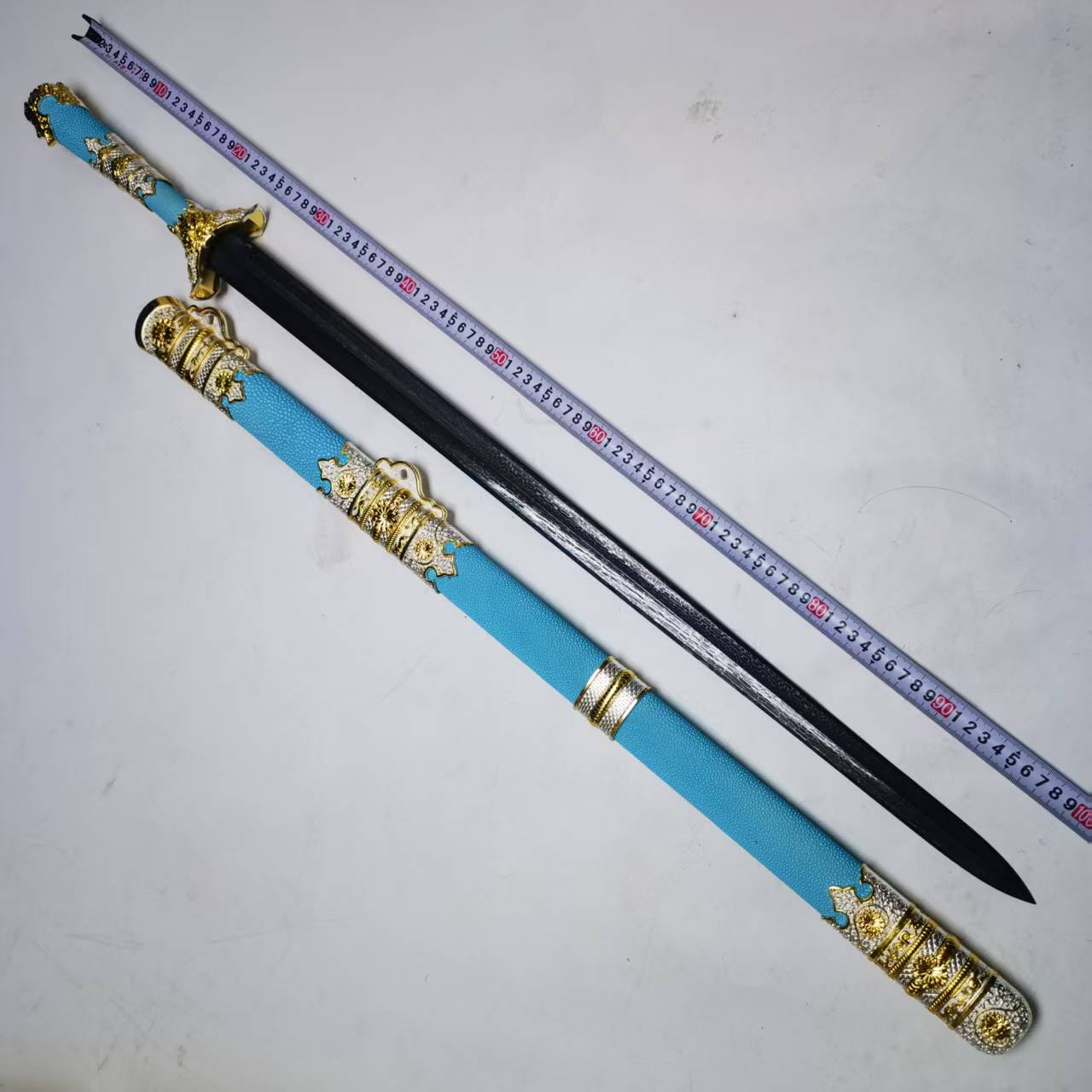 [九剑堂]忘忧剑大马乌兹工艺品摆件收藏一体龙骨未开刃