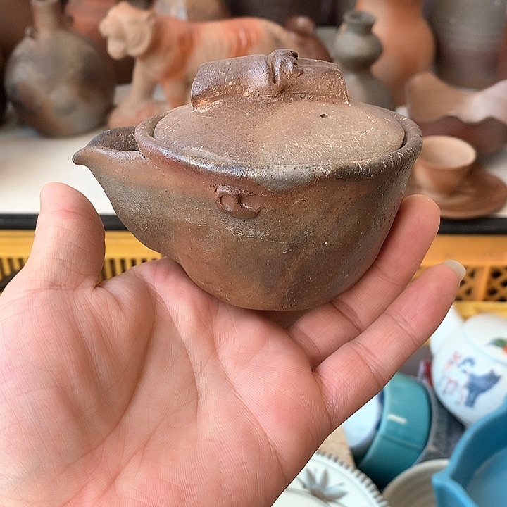 备前烧宝瓶一个备前