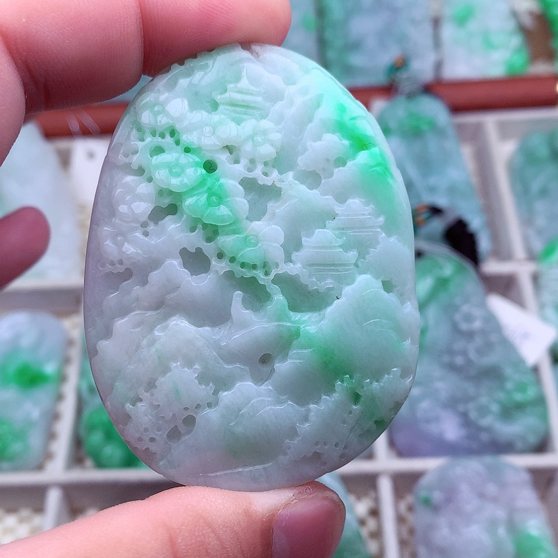 翡翠未镶嵌吊坠(不含链)