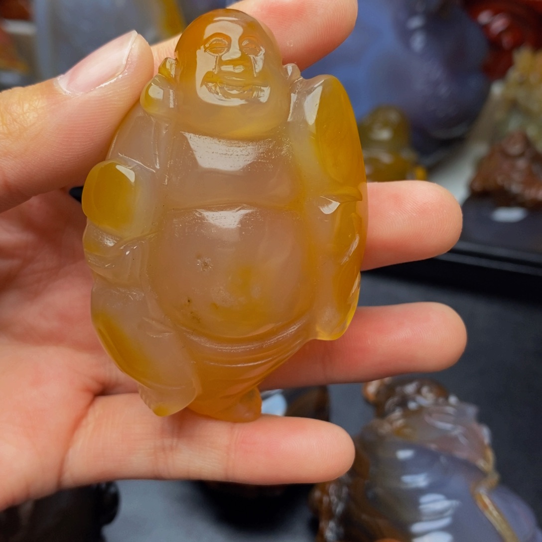 玛瑙/玉髓手把件未镶嵌
