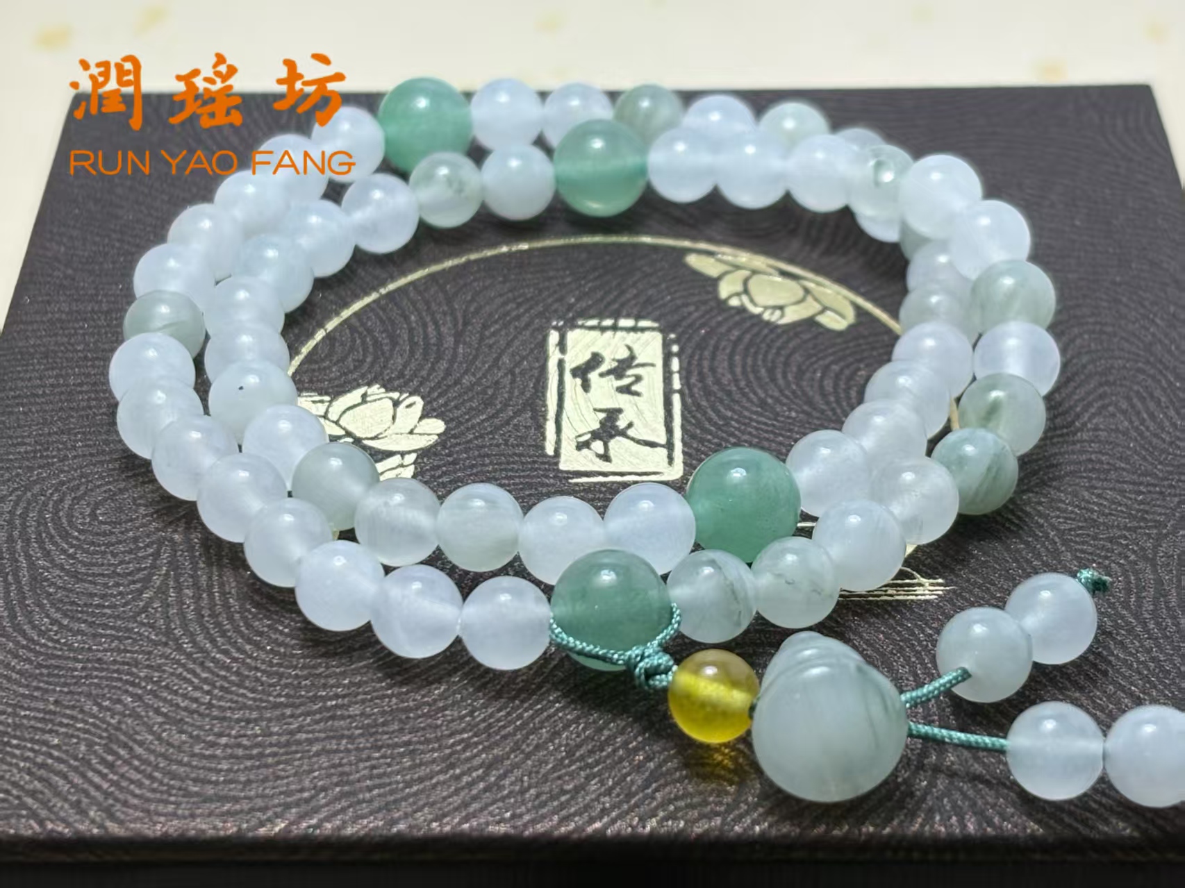 新中式天山翠双圈手链带葫芦吊坠时尚女士饰品多样性发---013