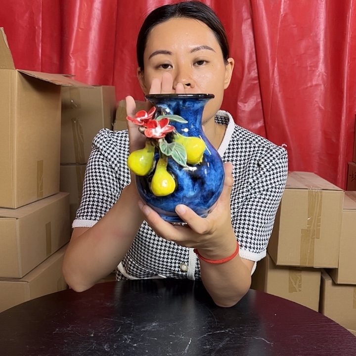 陶瓷      柚子花瓶