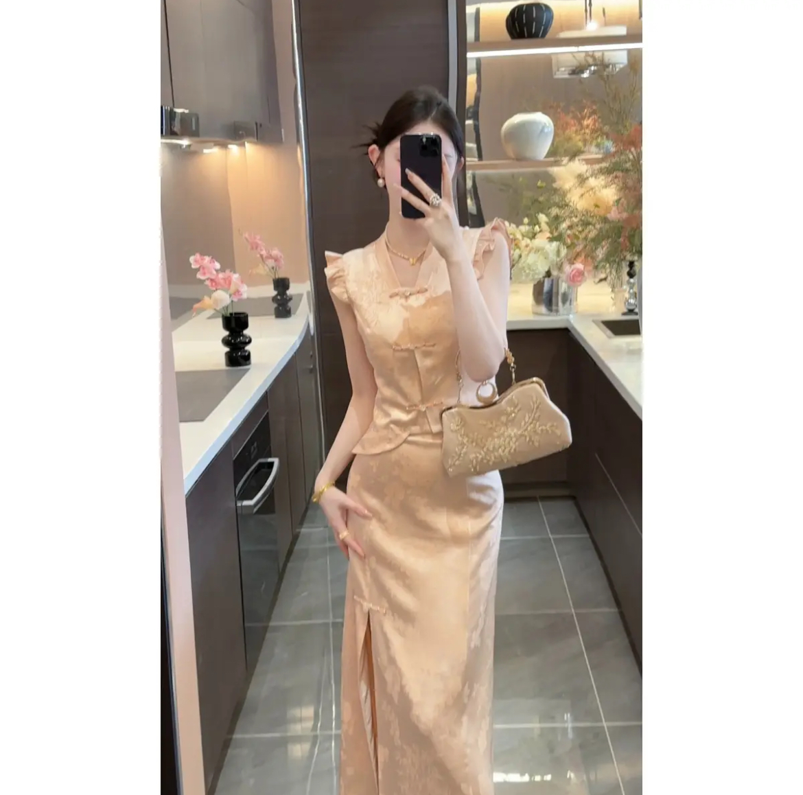 周粥女装铭顺-【情有独钟】新中式上衣裙子JJX4SY3325 JJC5TZ3659