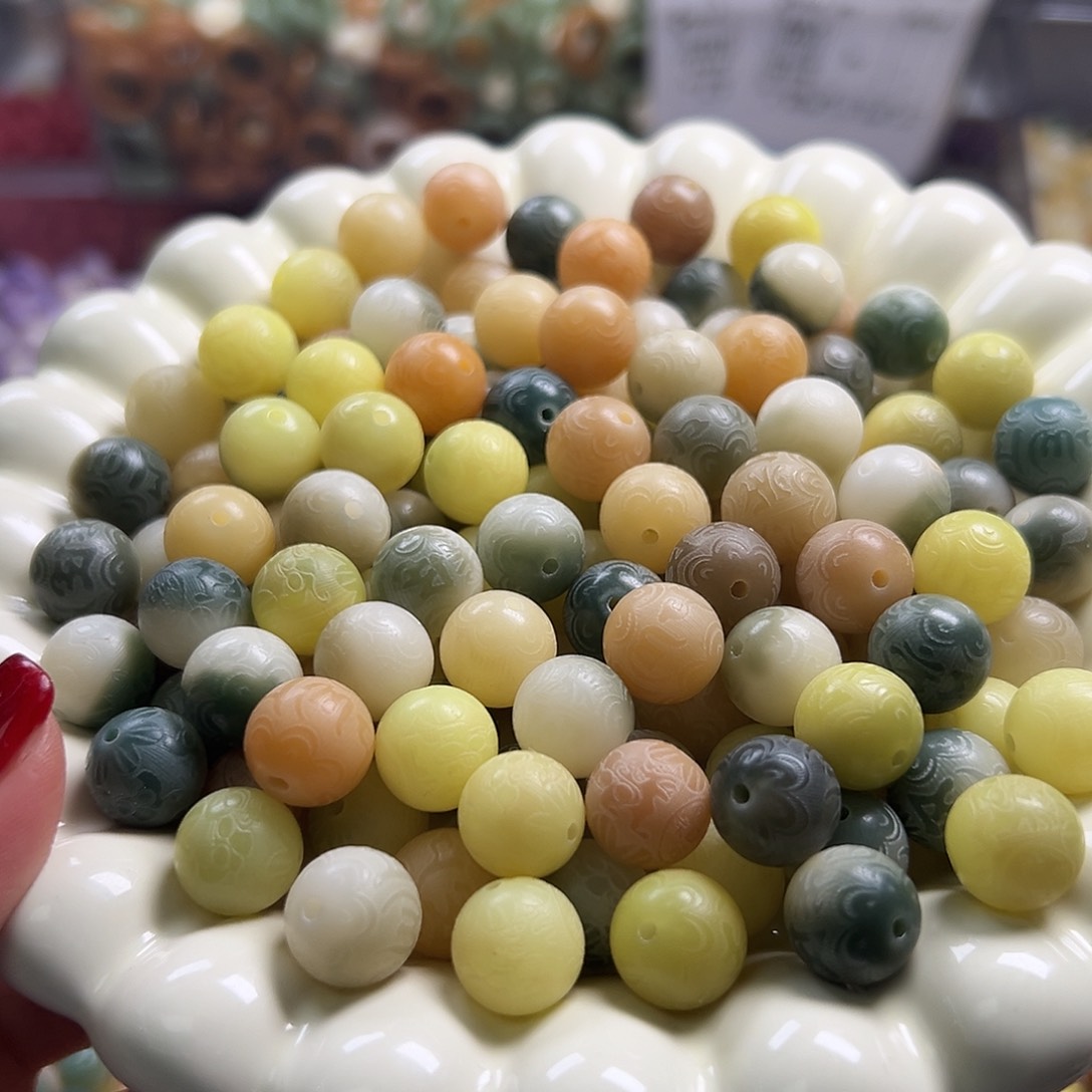 菩提根/象牙果吊坠110颗卡12多宝六字圆