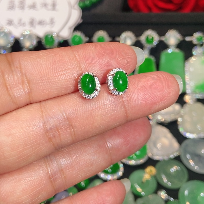 【闪购商品】未镶嵌翡翠耳饰天然翡翠