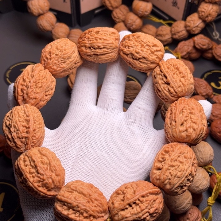 钢***镚手串文玩核桃野麻