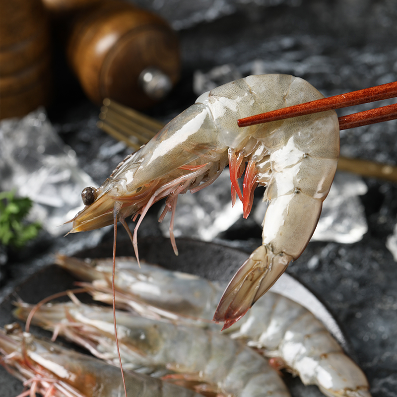 厄瓜多尔盐冻大虾2030/3040超大虾新鲜活捕深海净水1.65KG
