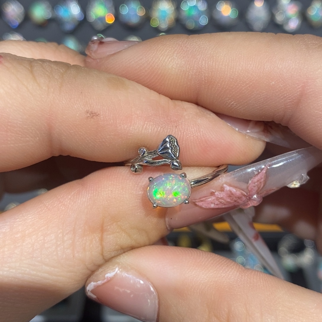 欧泊银S925镶嵌戒指