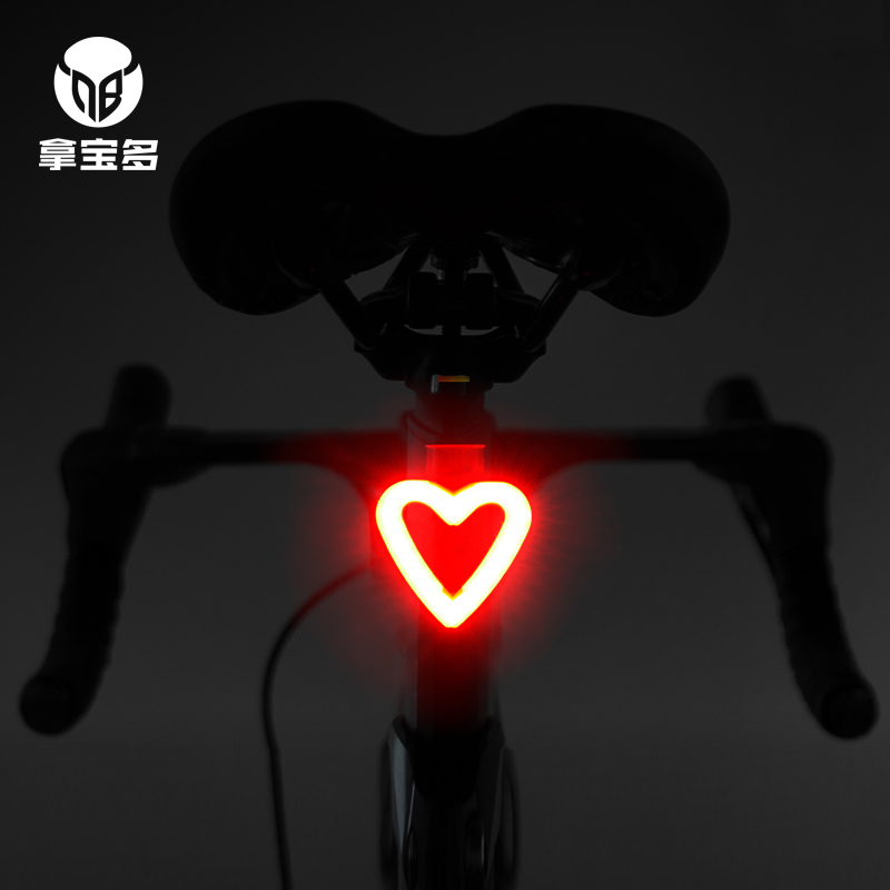 自行车尾灯充电夜骑灯山地车骑行灯警示装备配件单车公路车后尾灯