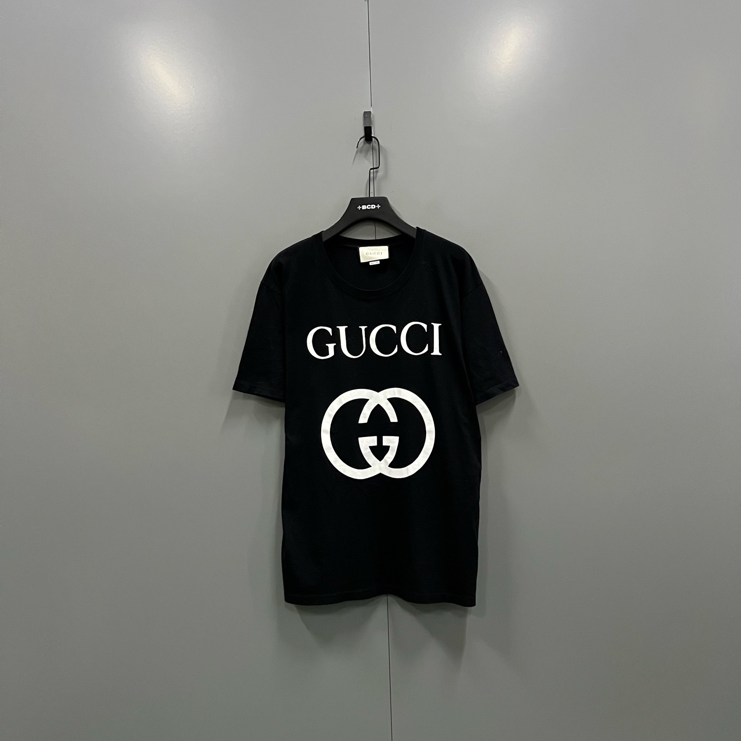 99新 GUCCI/古驰 (ll) 黑色GG印花短袖 XL码/101664