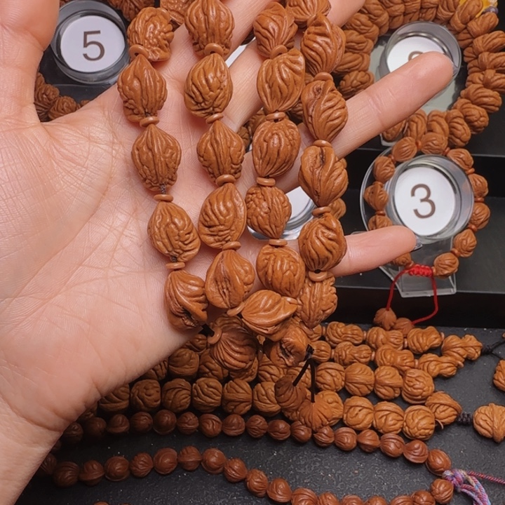 无***痕桃核手串生命手持