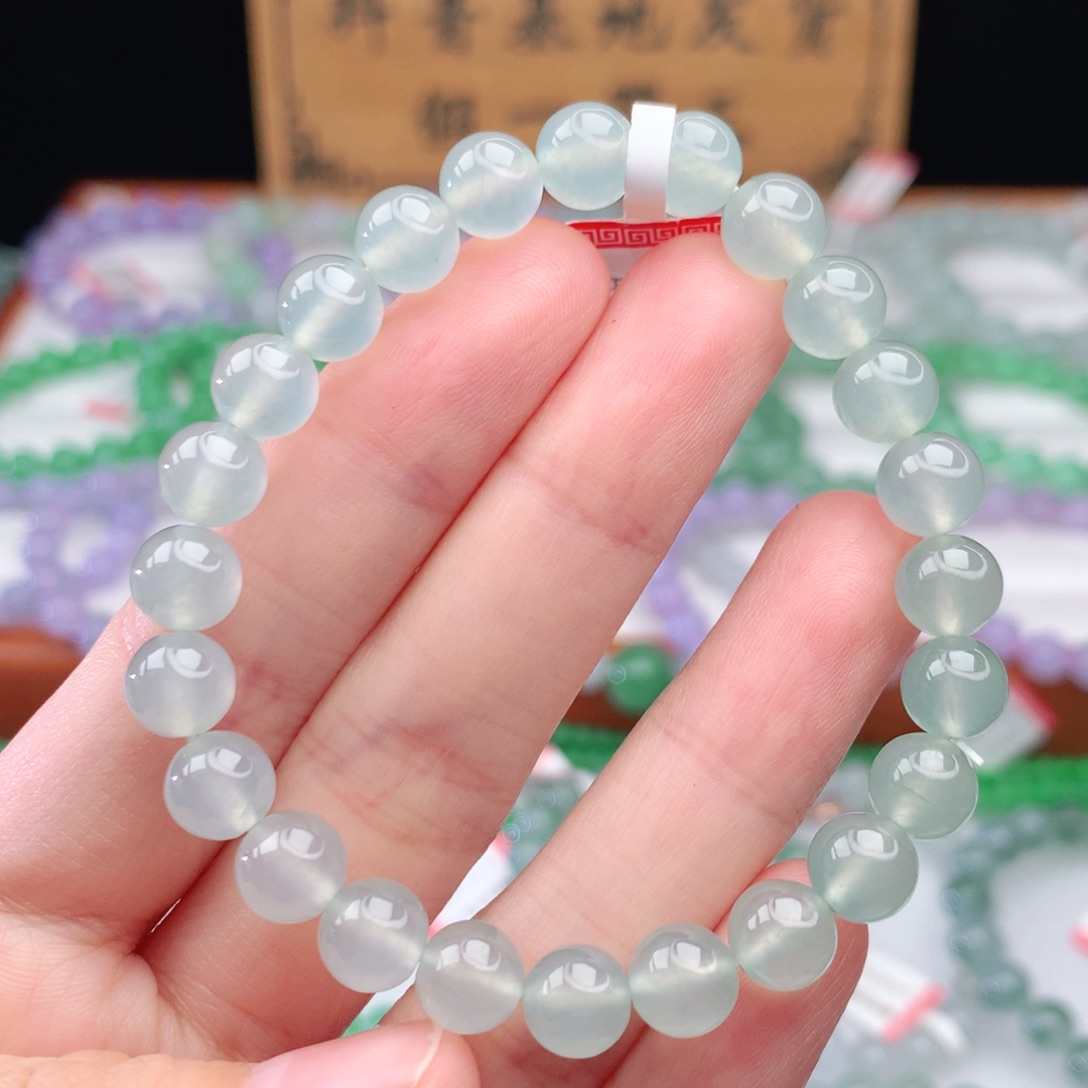 翡翠手链未镶嵌遥**秋翡翠7.5mm