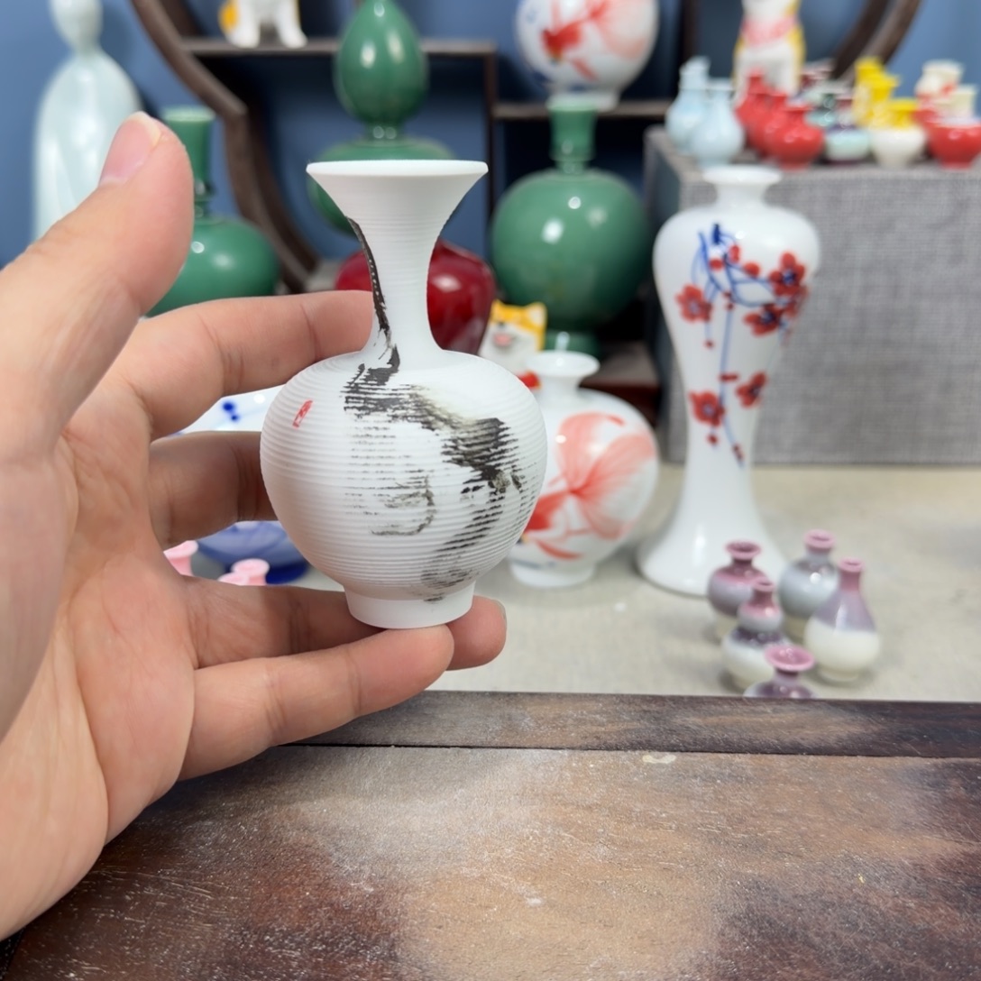 陶瓷手工小花器摆件