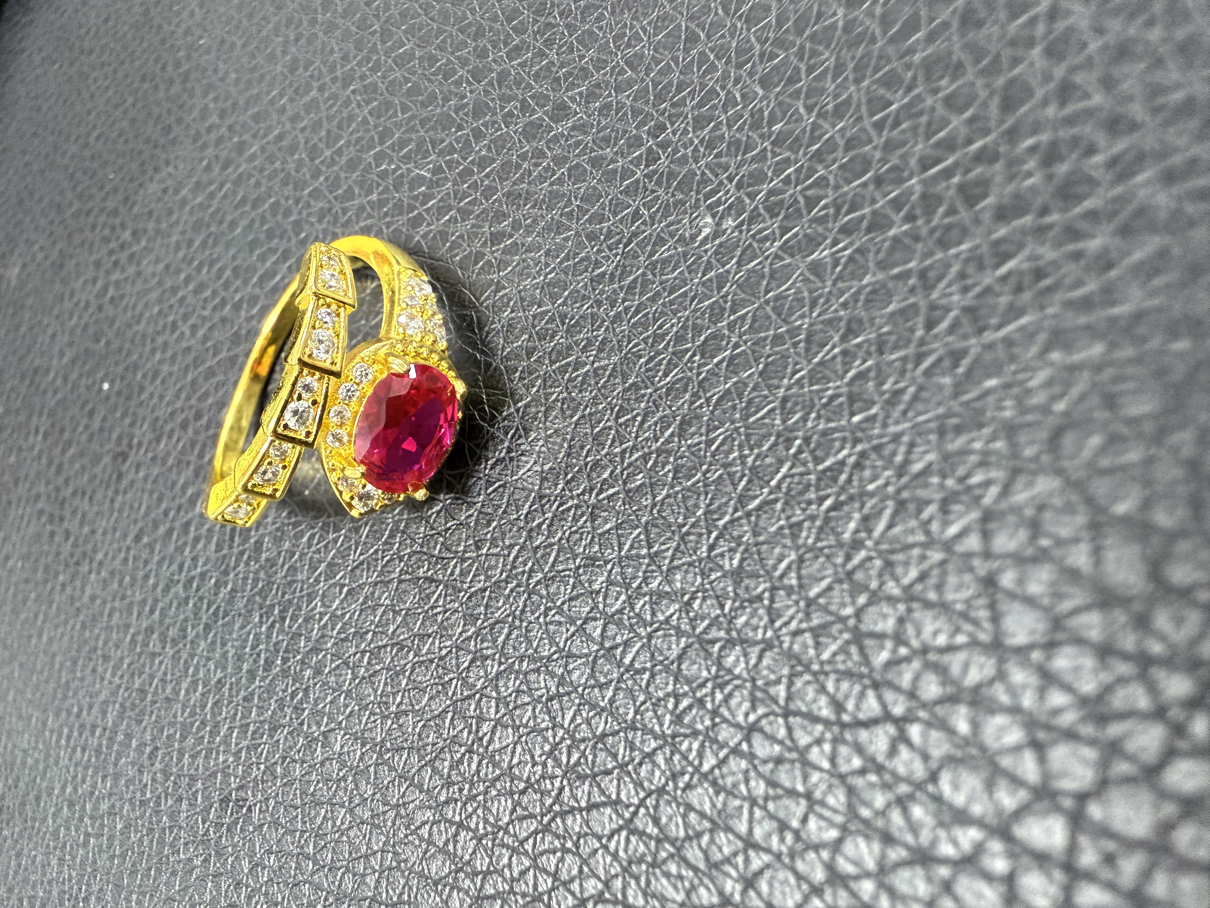 培育红宝石戒指-B184