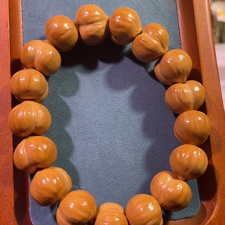 猴头核桃手串聚宝盆手工肌理屁桃卡17.7全品