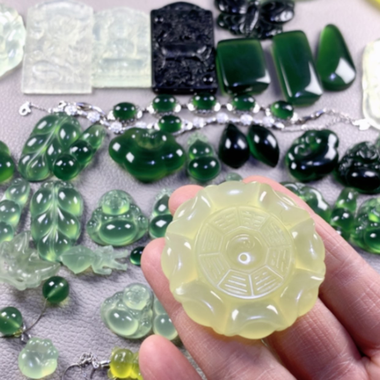 【闪购商品】蛇纹石玉岫玉未镶嵌