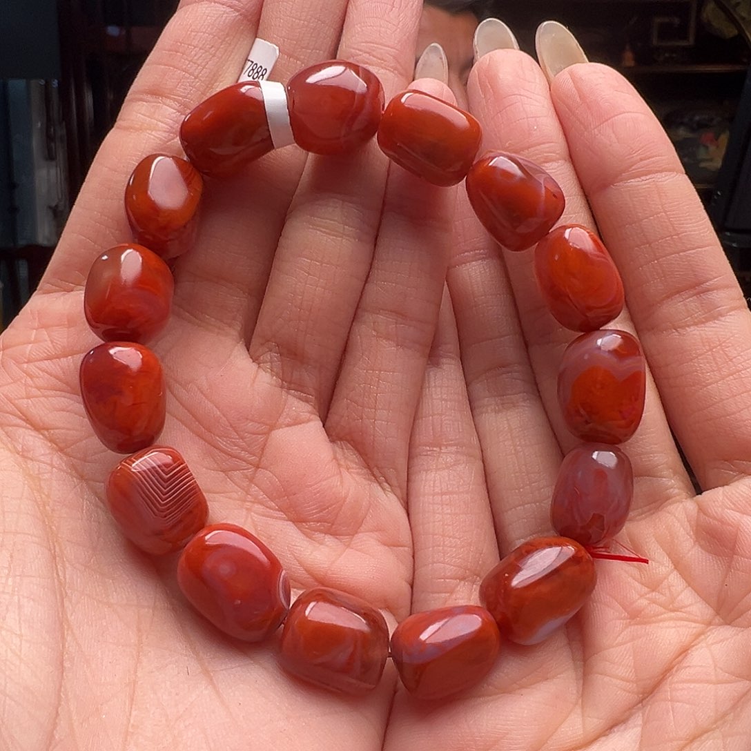南红玛瑙手串未镶嵌HJ001