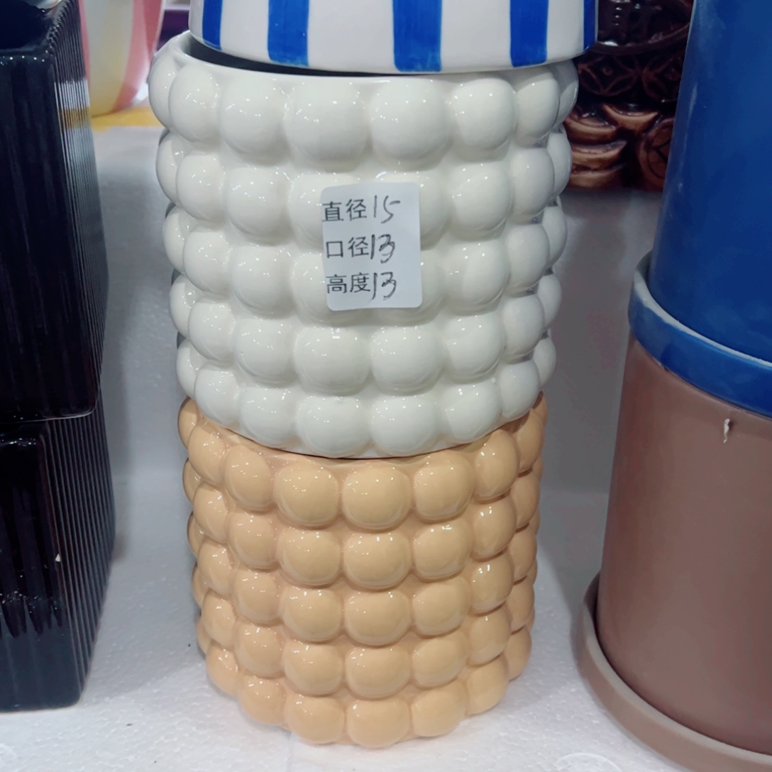 有孔，陶瓷花盆满10米包邮发货