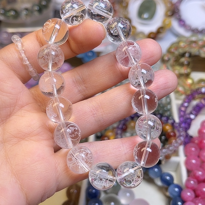 手链未镶嵌水晶白水晶12mm