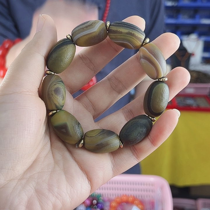 玛瑙手链未镶嵌T20健忘之石桶珠