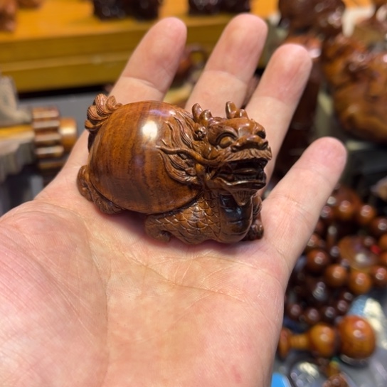 黄花梨/降香黄檀把件熊*仔黄花梨