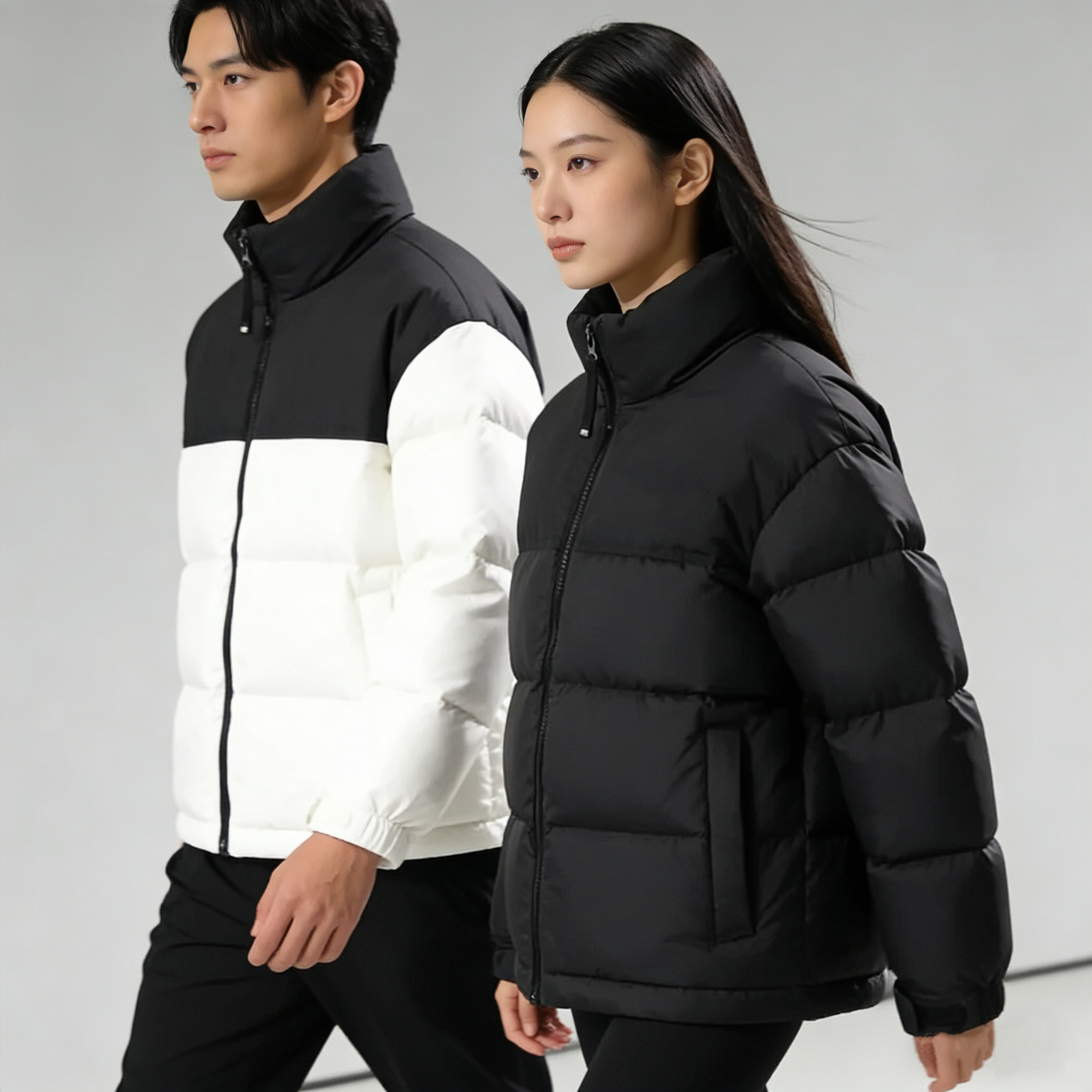 美版本刺绣羽绒服新款时尚运动户外男女同款外套003