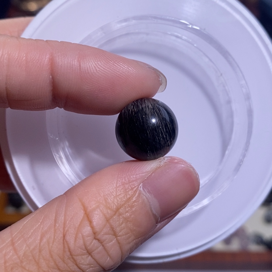 曼***哥手链水晶未镶嵌黑发晶全透体满发顺发14mm