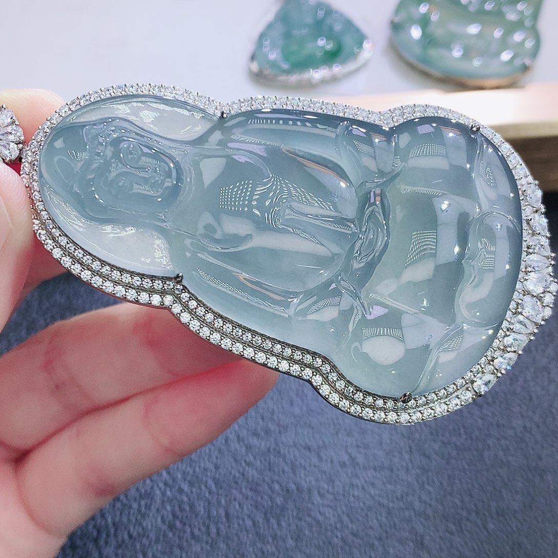 翡翠银S925镶嵌颈饰翡翠
