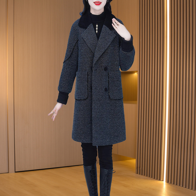 【外套】24117时尚气质精致大衣减龄洋气加厚外套M-4XL-C