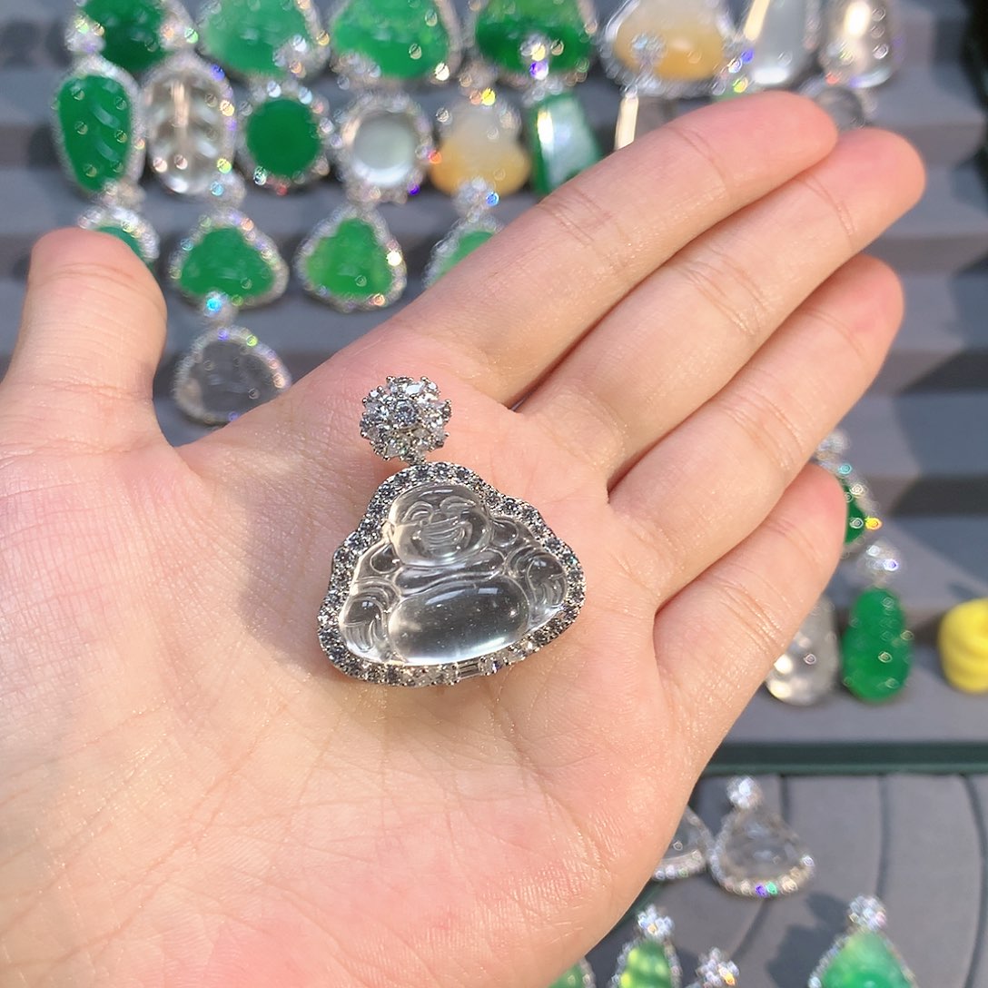 石英质玉颈饰银S925镶嵌