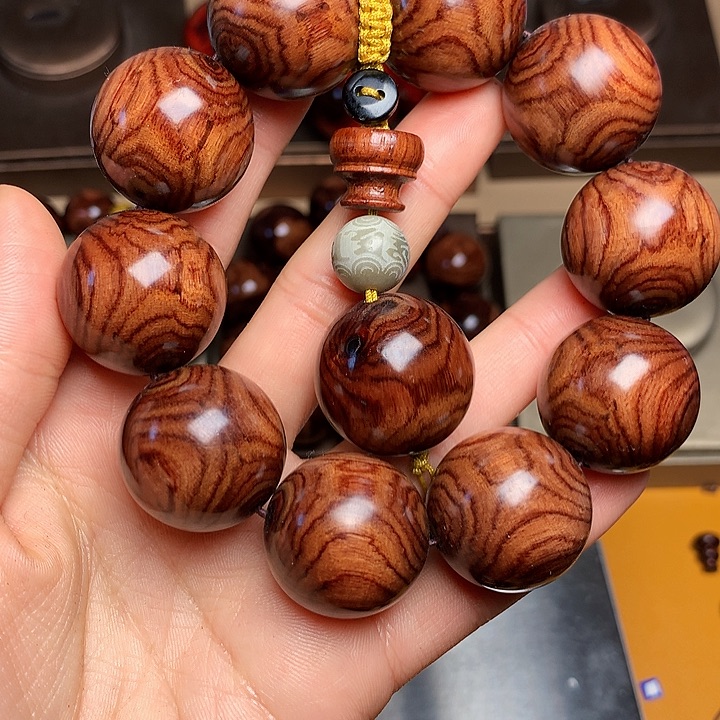 花梨木类手串/手链黄花梨风化料老挝花梨土埋料2.5