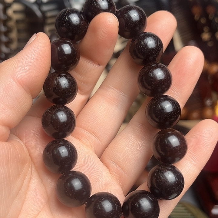 交趾黄檀（大红酸枝）檀木手串佛珠手串