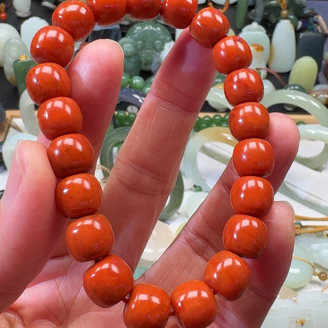 南红玛瑙未镶嵌手链