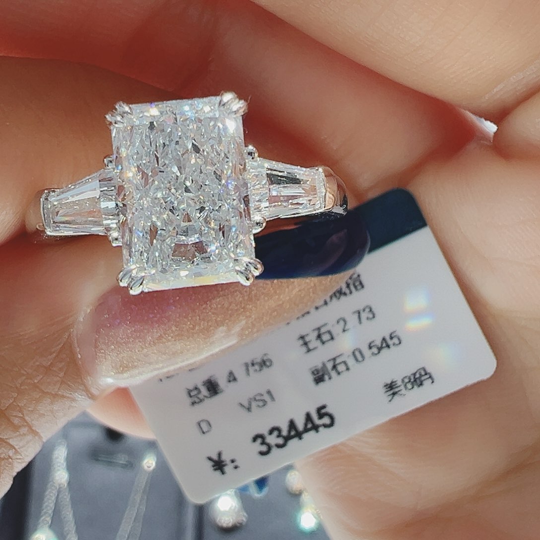 实验室培育钻石18K金镶嵌2.73ct16-17